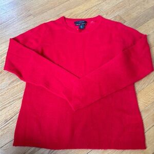 100% cashmere sweater holiday red size S